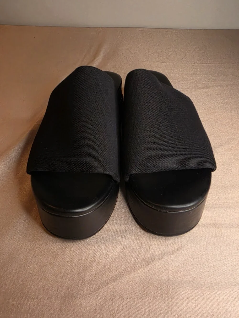 Steve Madden Slinky Women's Black Platform Slide Sandals 8M